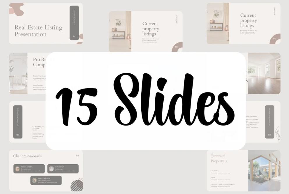 15 Real Estate Listing Slides
