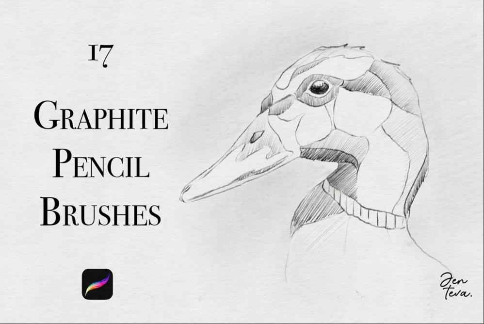 17 Realistic Graphite Pencil Brushes