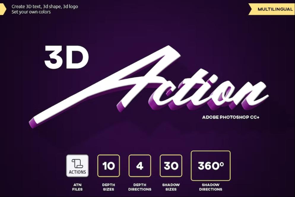 3D Adobe Photoshop Text Effect
