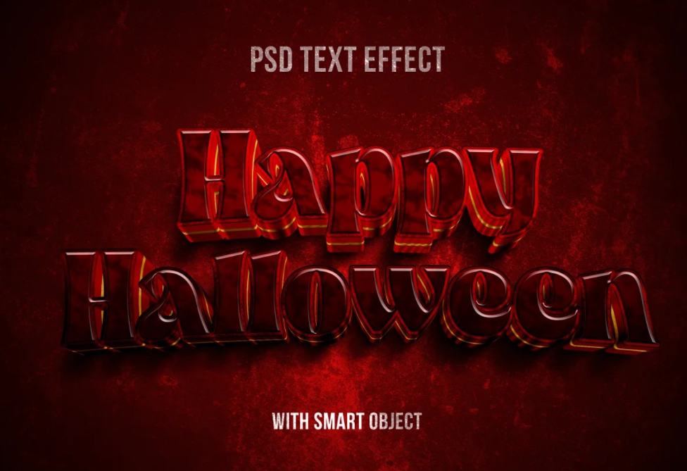 3D Halloween Text Effect
