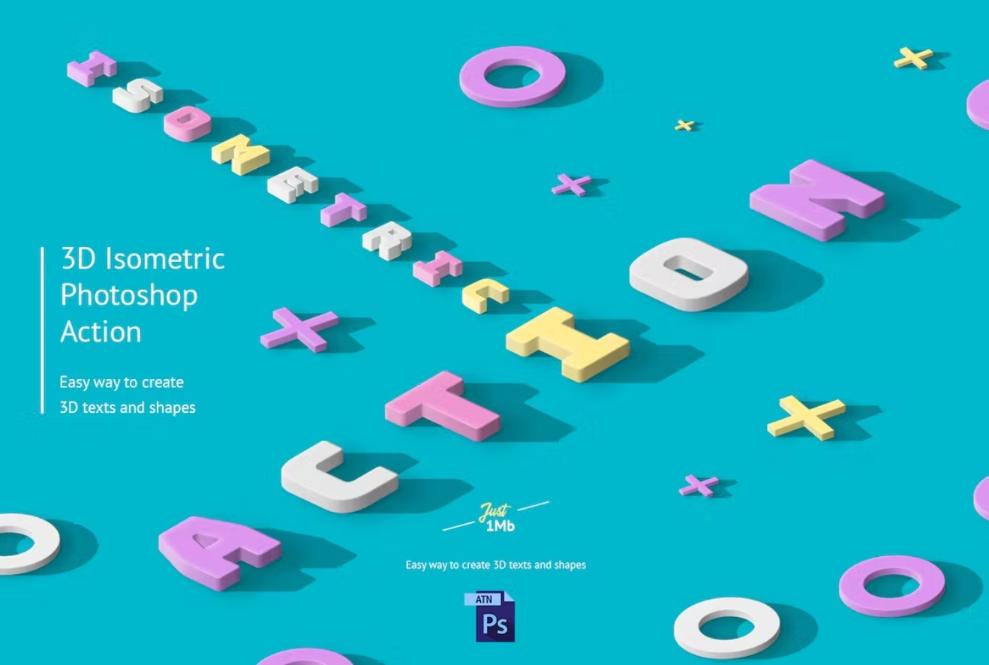 3D Isometric Text Effects