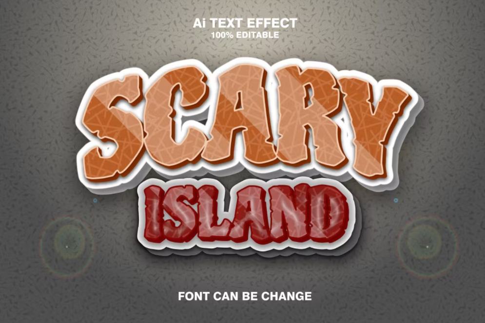 3D Scary Style Text Effect