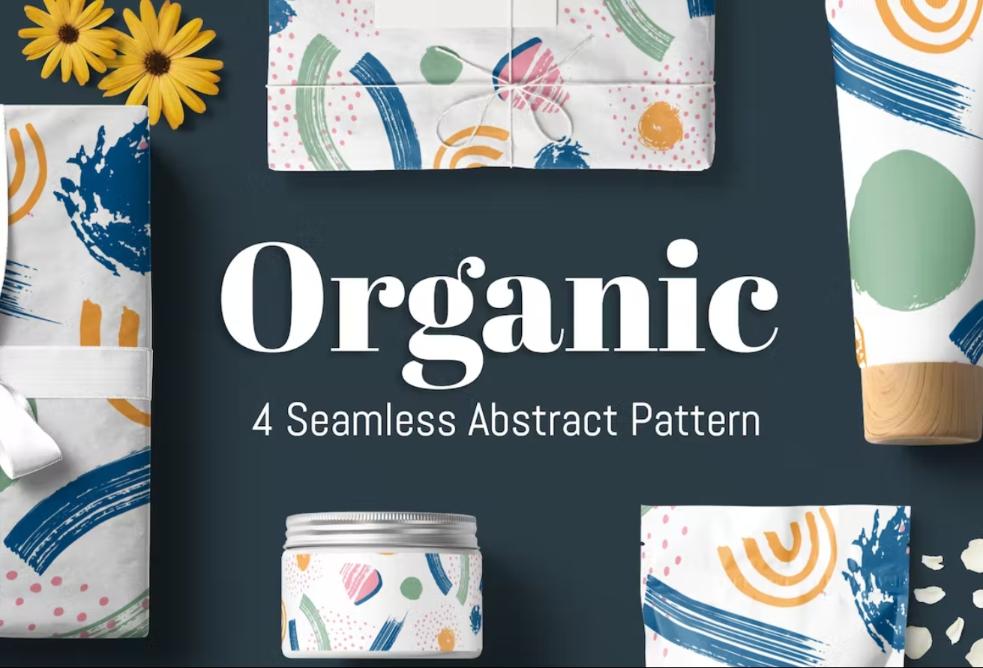 4 Seamless Organic pattern Designs