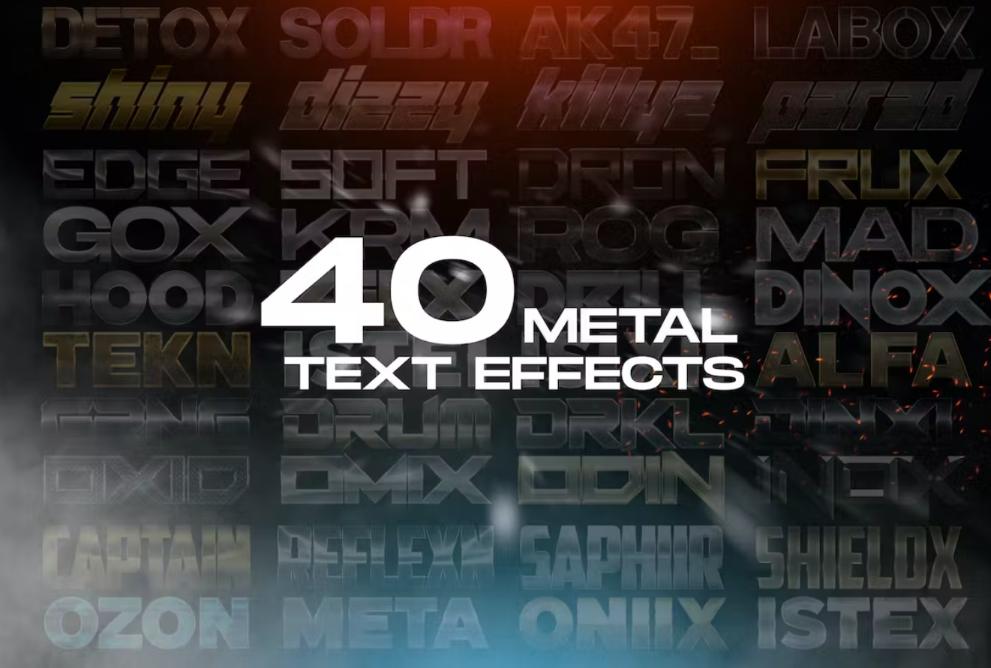 40 Metak Text Layer Styles