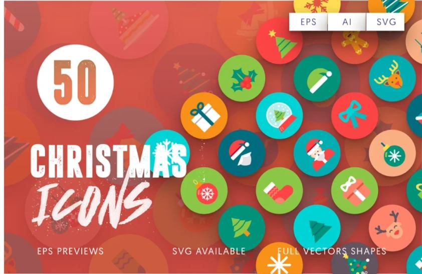 50 Christmas Illustration Icons