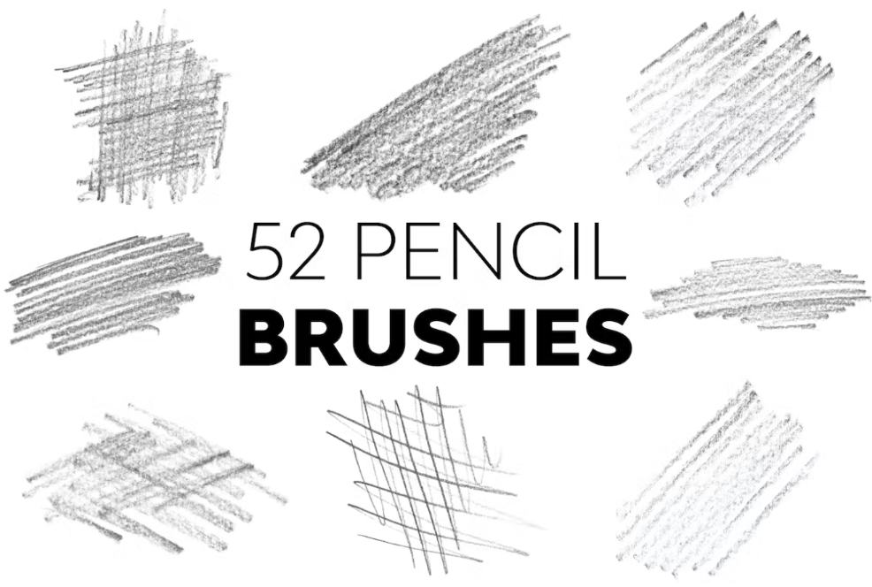 52 High Quality Pencil Sketch Brushes