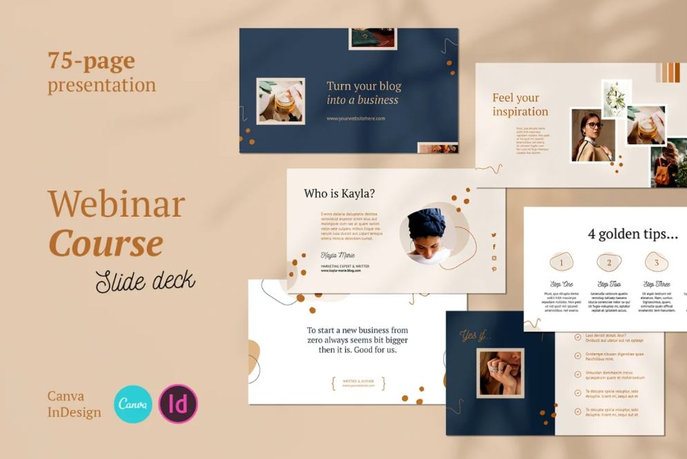 75 Page Canva and Presentation Template