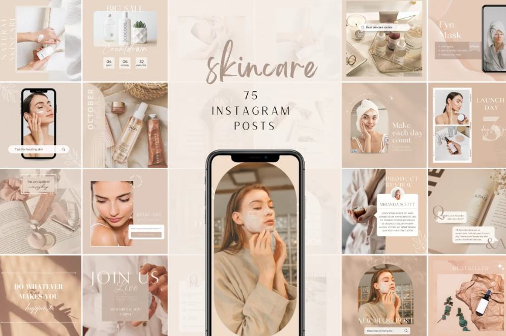 75 Skin Care Instagram Post Template