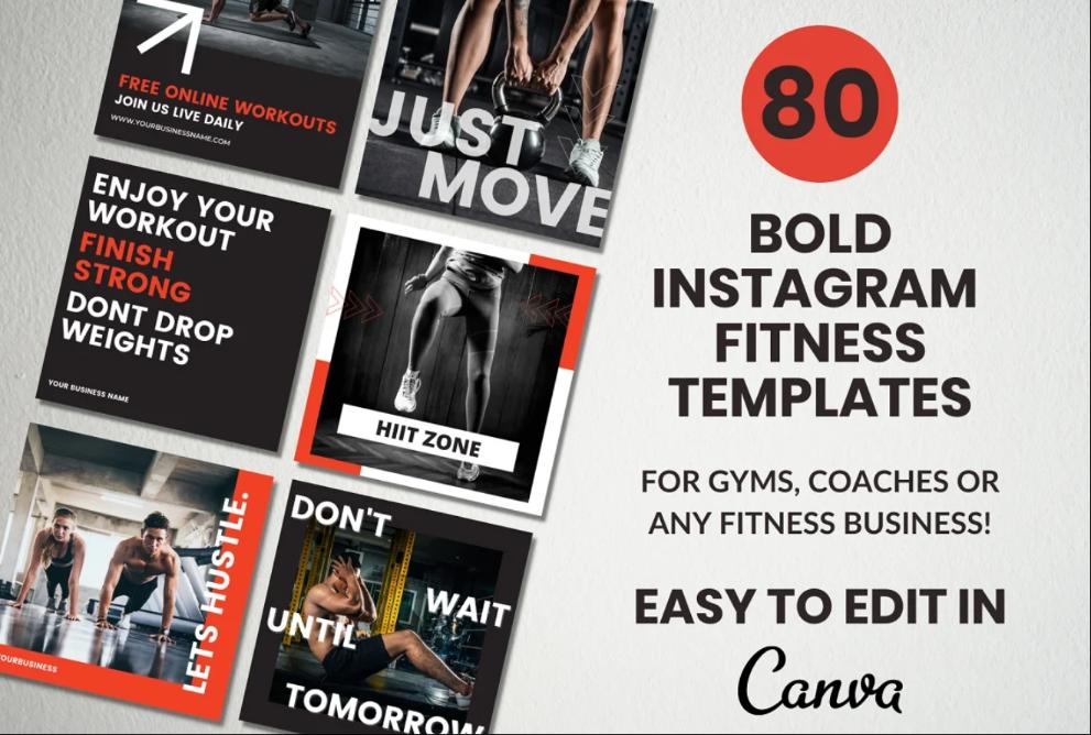 80 Fitness Instagram Post Templates