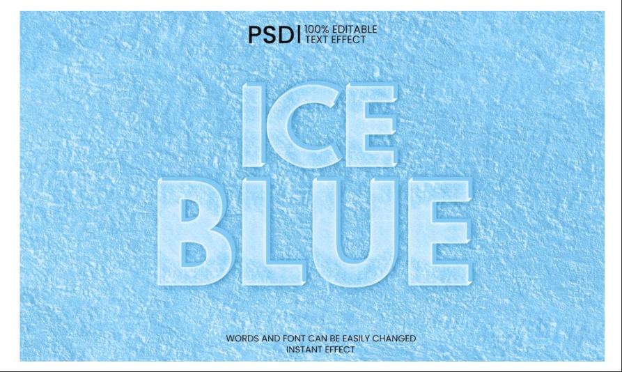 Blue Ice Font Text