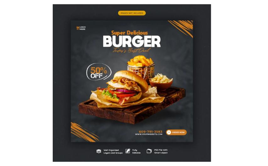 Burger Restaurant Post Templates