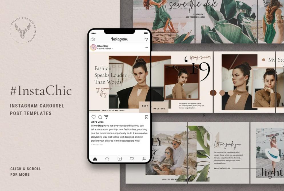 Chic Style Corousal Instagram Template