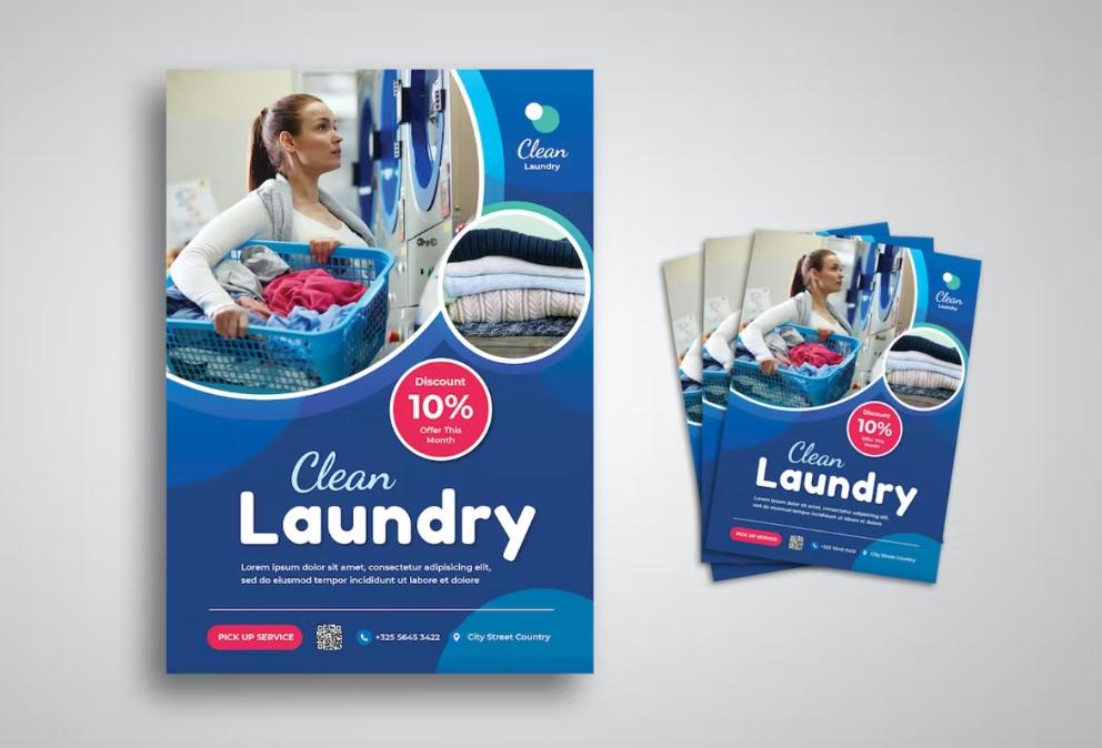 Clean Laundry Promotional Poster Design