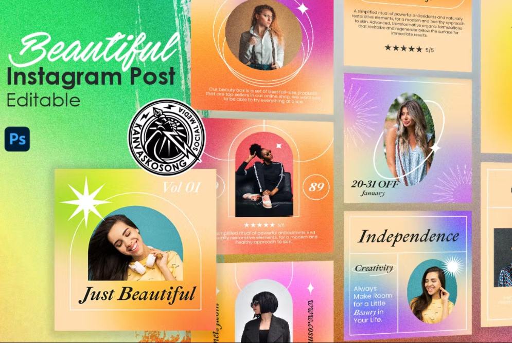 Creative Beauty Instagram Post Templates