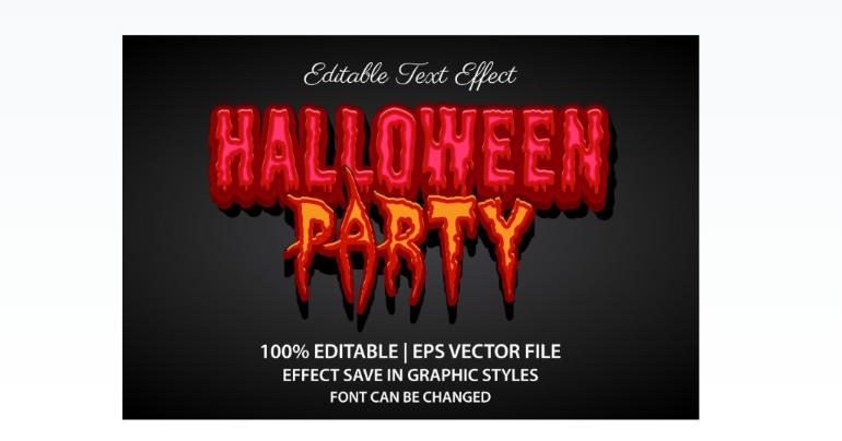 Editable Haloween Party Text effect