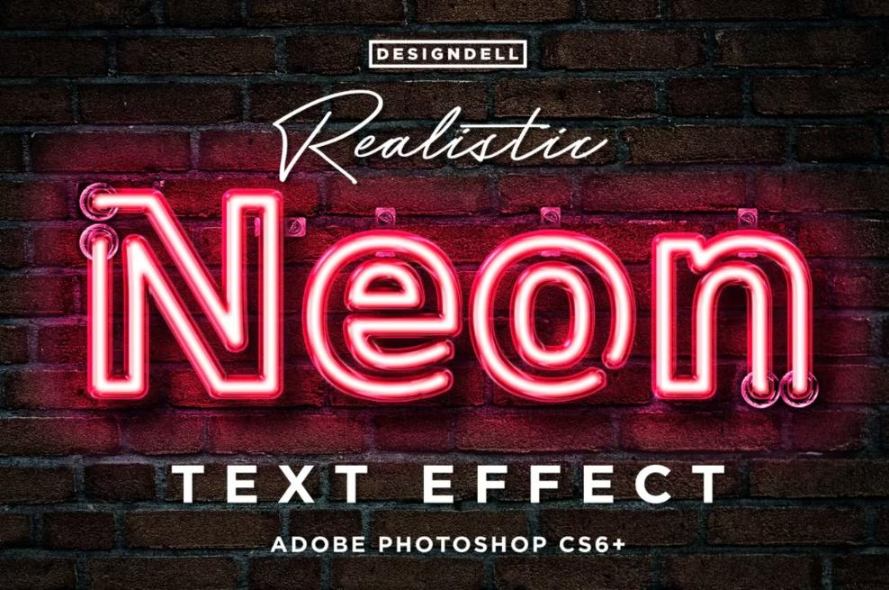 Editable Realistic Neon Text Effect