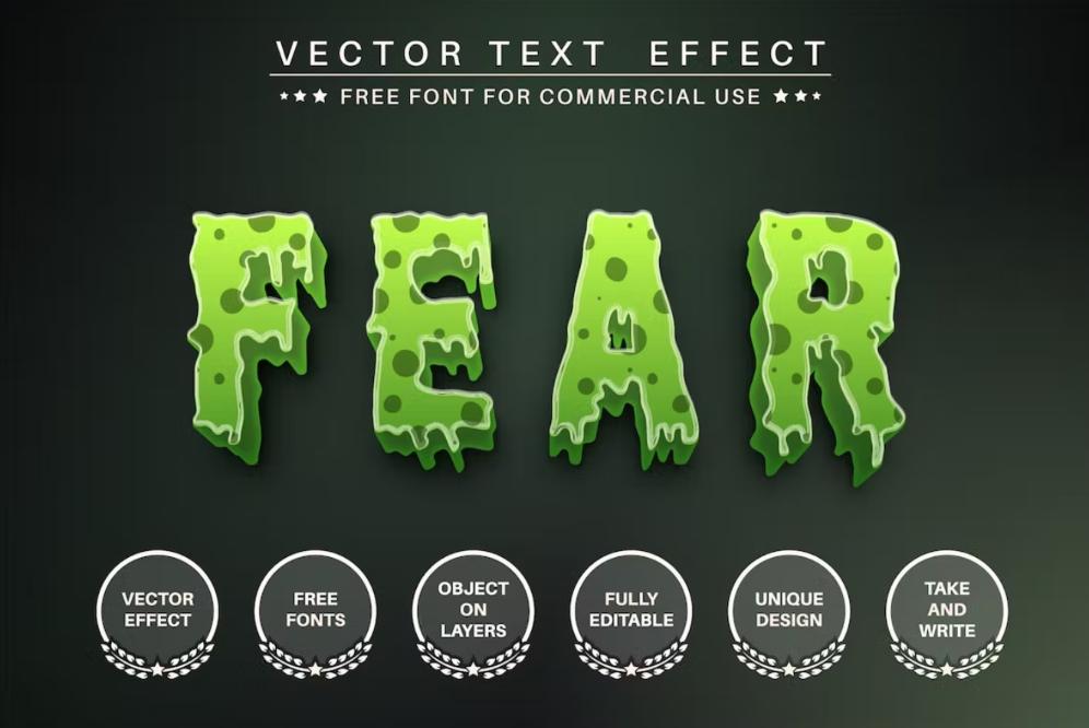 Editable Scary Vector Fonts