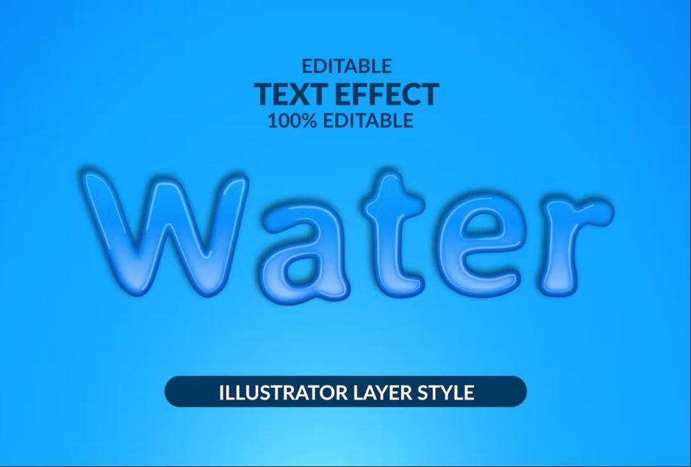Editable Water Text Effect