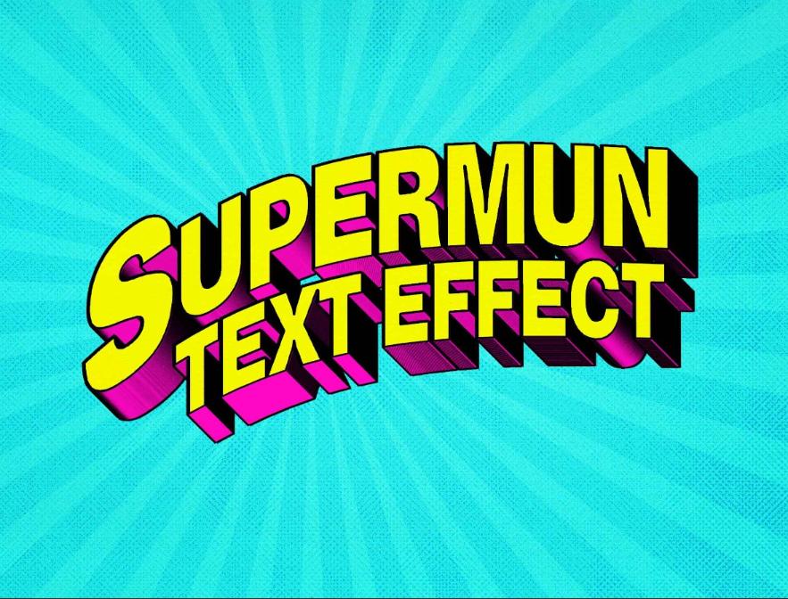 Free Comic Text Effect PSD