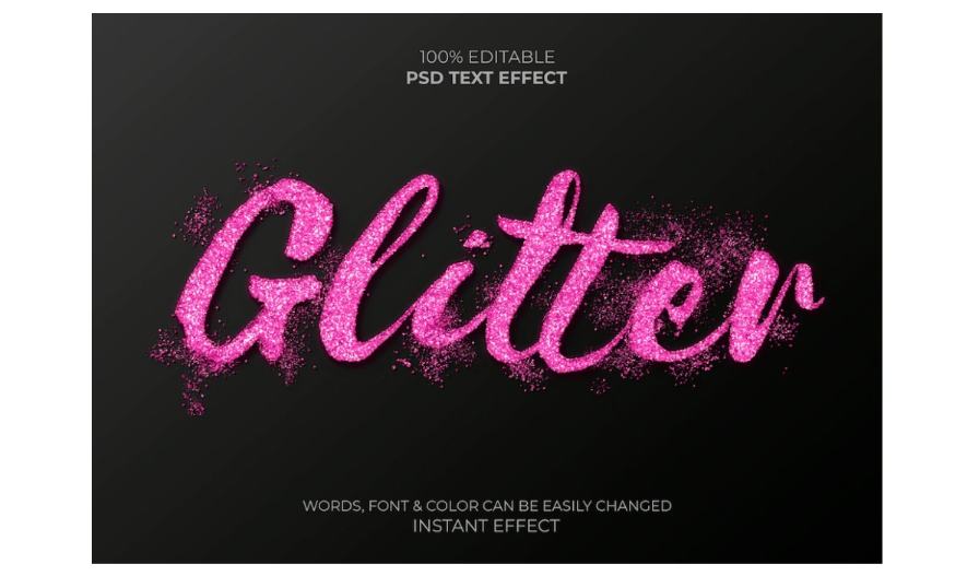 Free Holding Glitter Text Effect