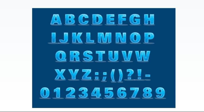 Free Ice Font Vector