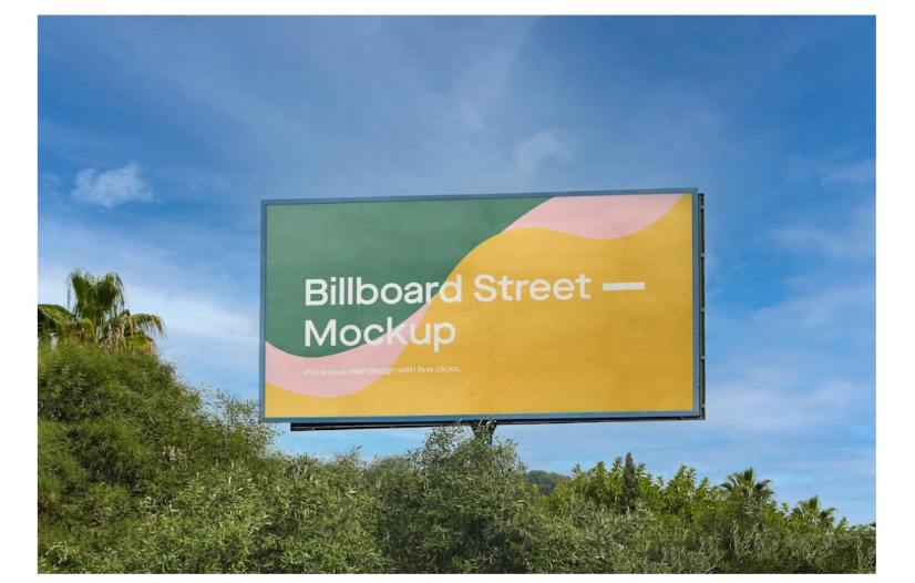 Free Street Billboard Mockup