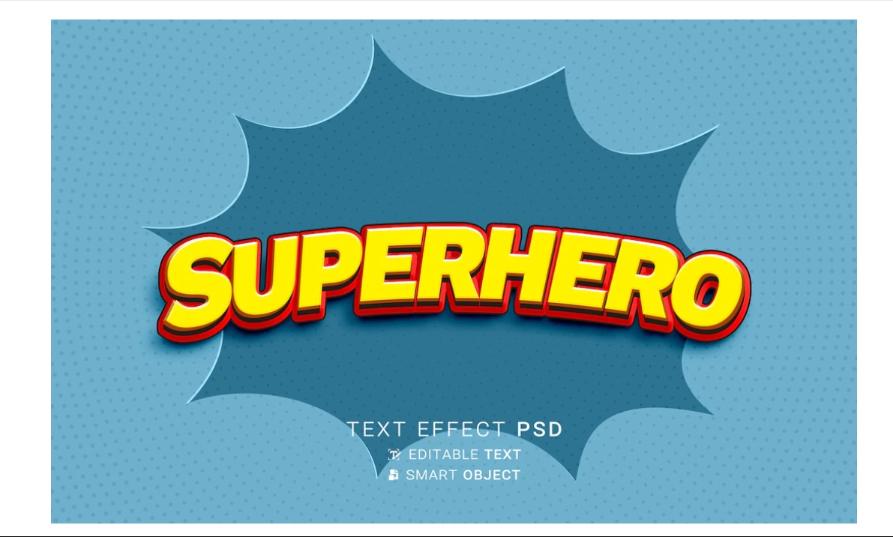 Free Super Hero Text Effect
