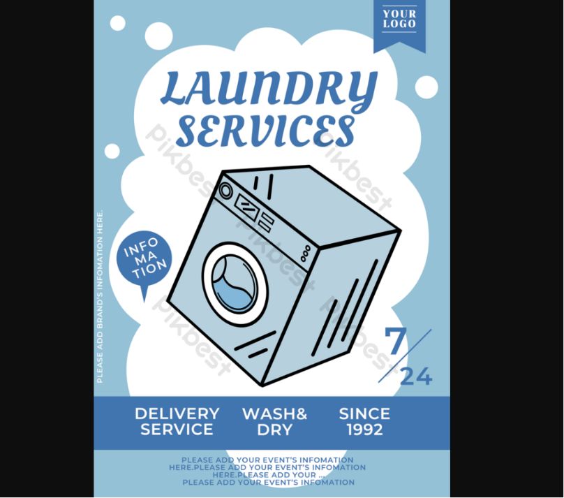 Free Washing Service Poster