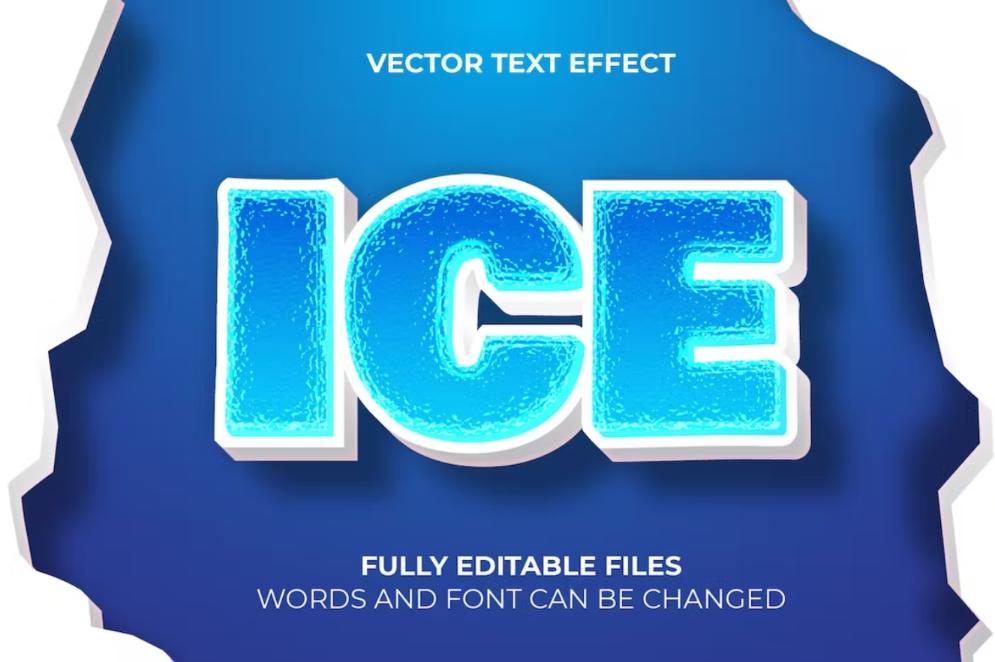 Fully Editable Frozen Text Effect