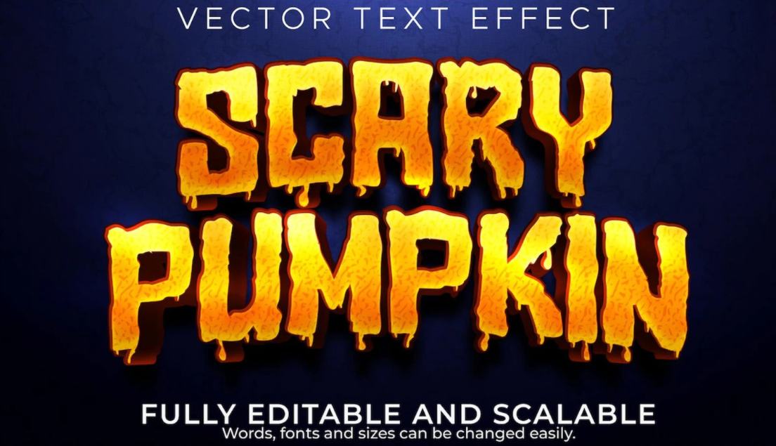 Fully Editable Pumpkin Text Effect