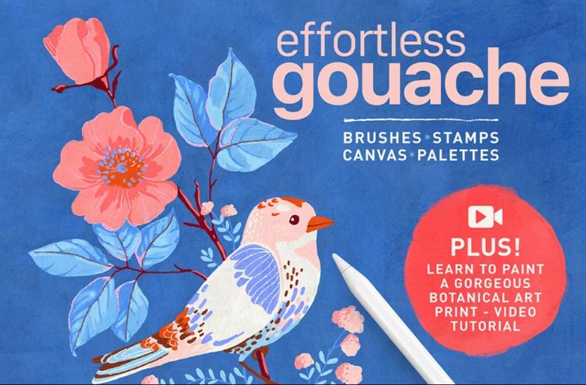 Gouache Brushes Set Bundle