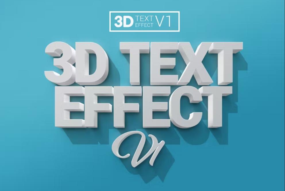 High Quality 3D Text Effect