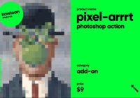 Pixelation Photoshop Action Effects