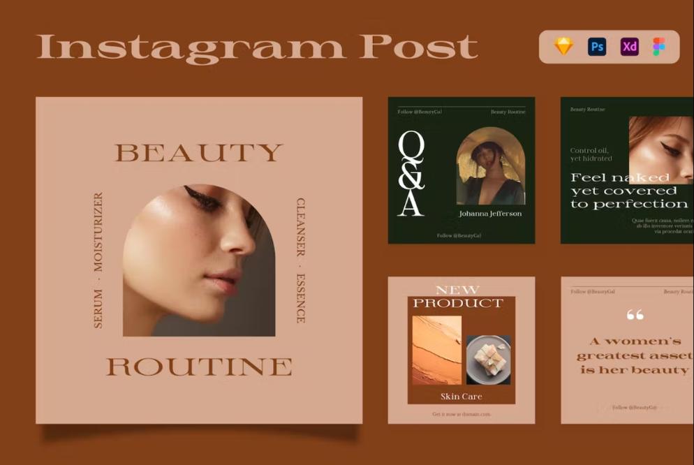 High Resolution Beauty Instagram Post Templates