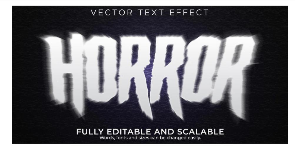 Horror Vector Text Effect