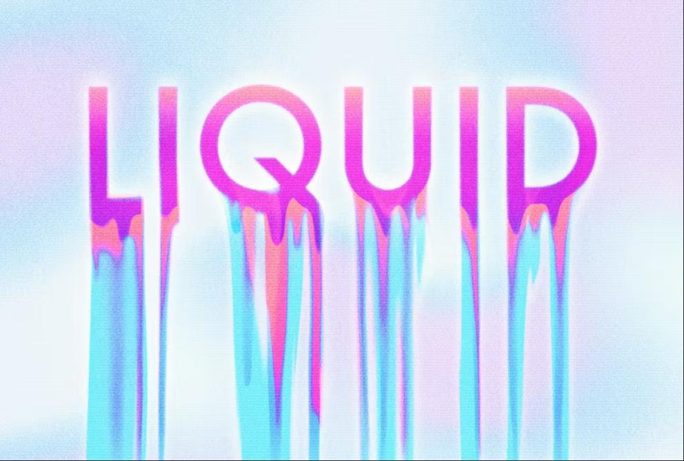 Neon Liquid Splattet Effect