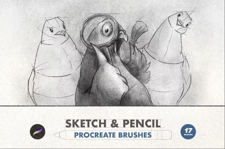 Sketch and Pencil Procreate Brushes