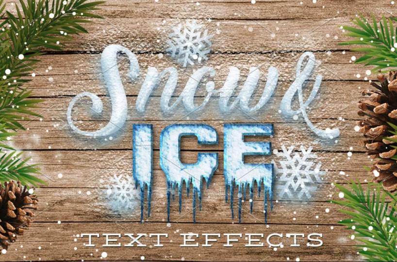 Snow and Ice Text Effect