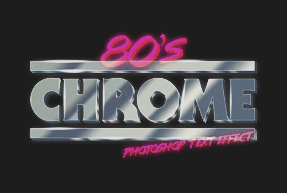 Vintage Chrome Text Effect