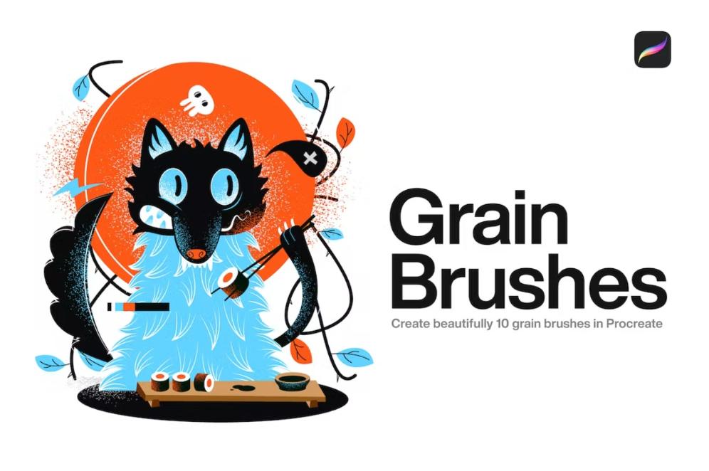 10 Grain Brushes for Procreate