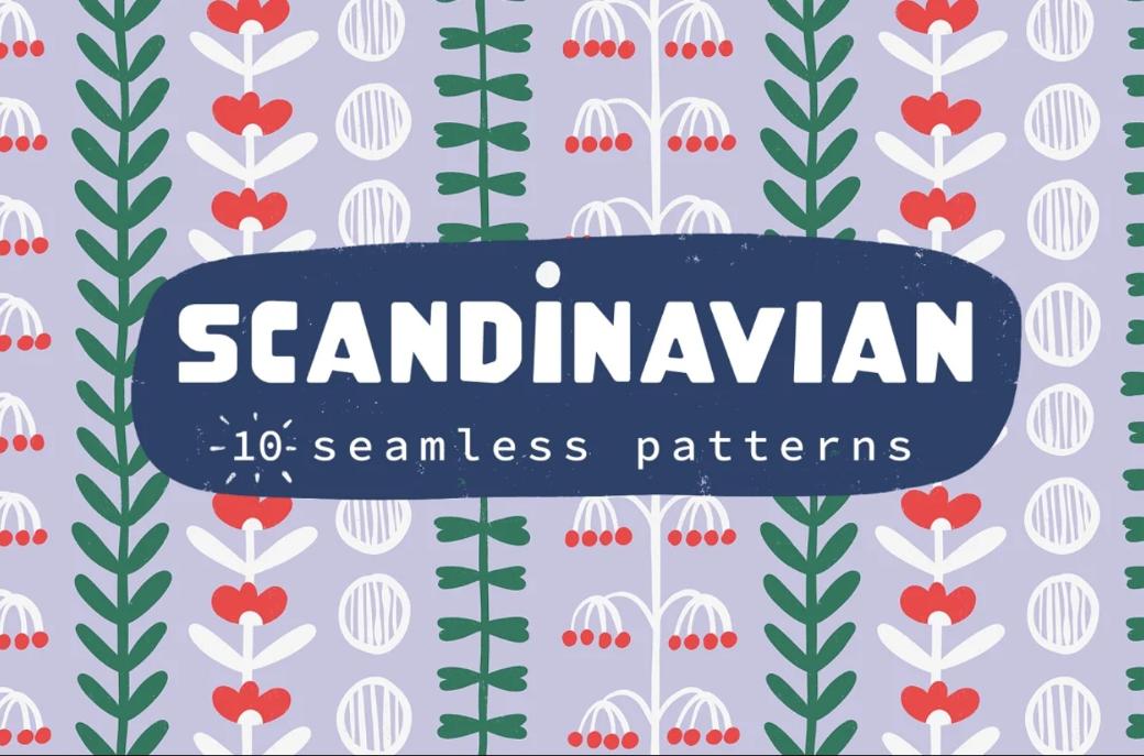 10 Seamless Scandanavian Patterns