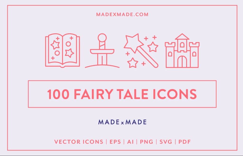 100 Fairy Tail Vector Icons