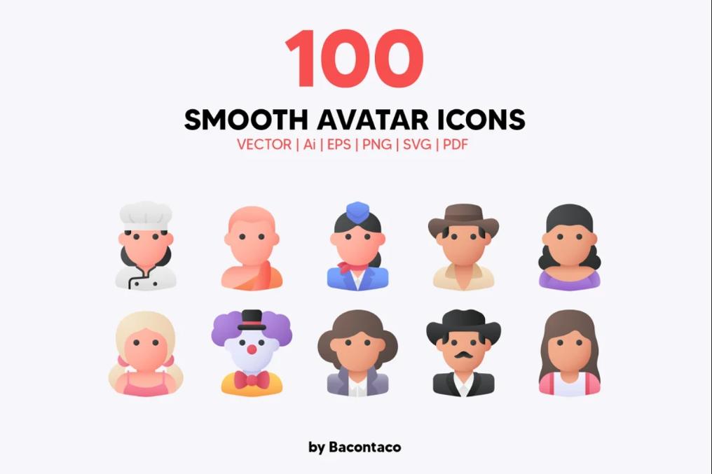 100 Professionals Vector Icons Set