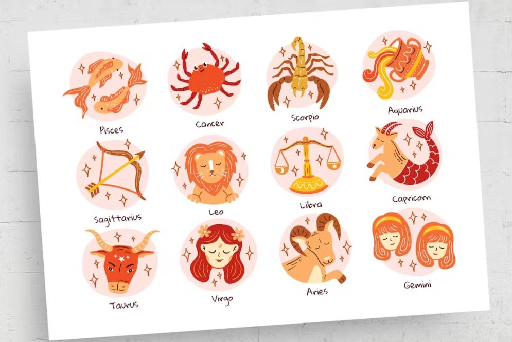 12 Unique Zodiac Sign Vectors