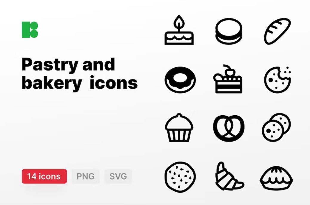 14 Pasrty Vector Icons