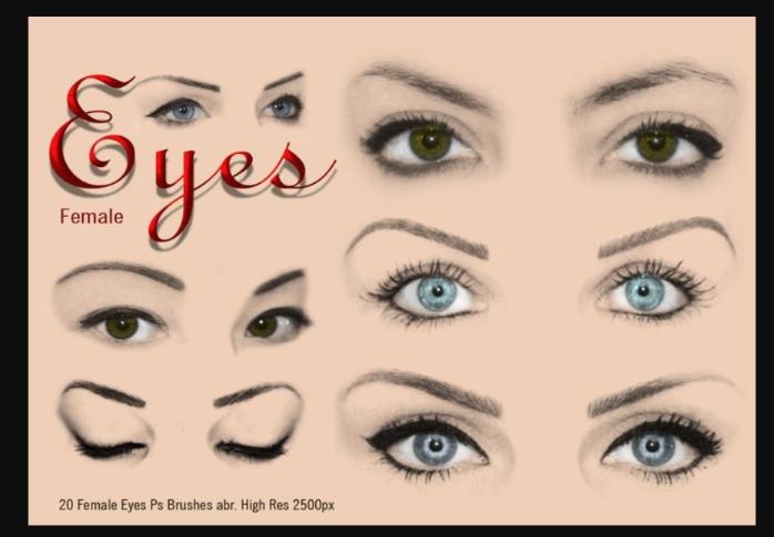 20 Female Eyes PS Brushes