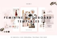 Feminine Moood Board Templates