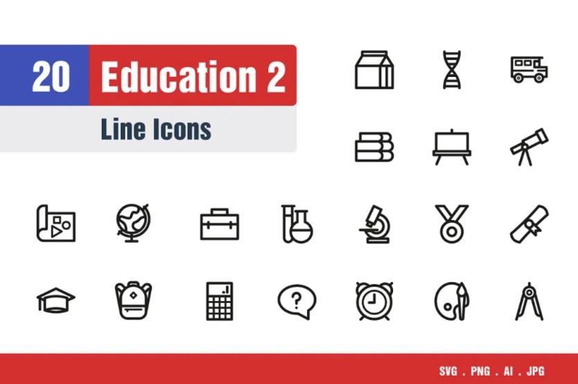 20 Unique Education Icons