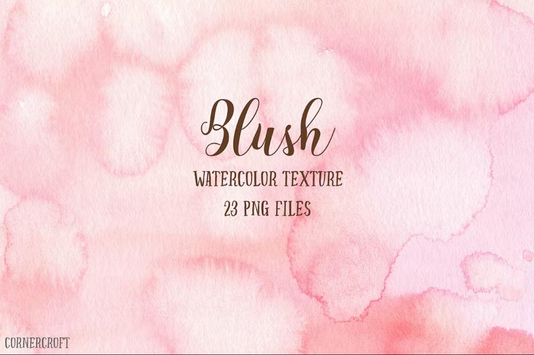 23 Watercolor Textures Blush