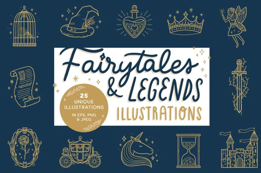 25 Fairytales and Legend Illustrations